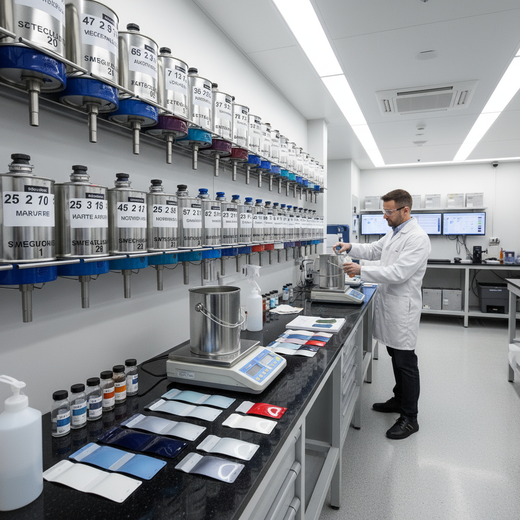 Automotive paint mixing station