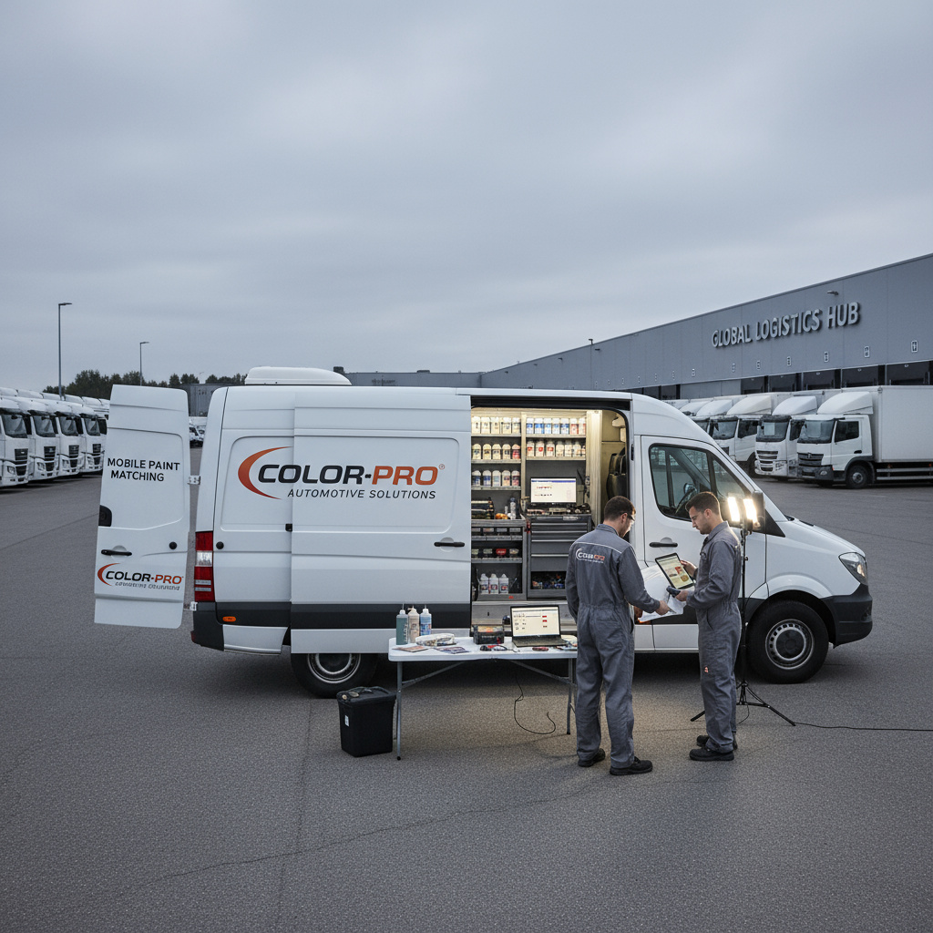 Mobile service van at a commercial yard